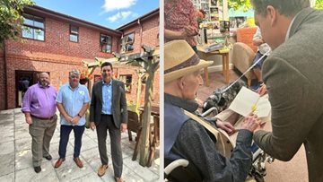 MP joins 100th birthday celebration event at Overdene House care home